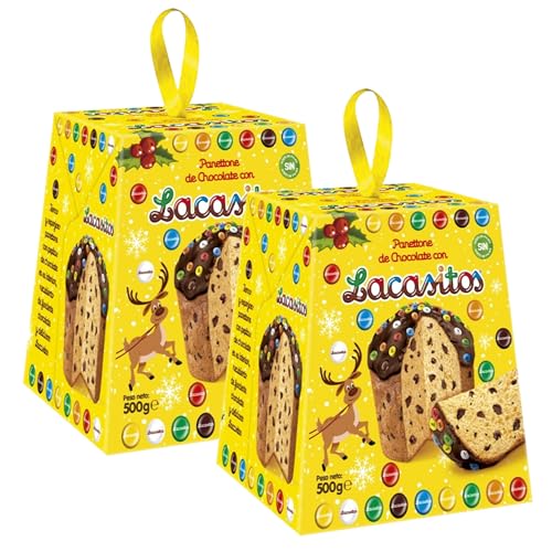 Lacasitos Lote de 2 Panettone de chocolate 500G