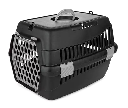 HAPPET Tiertransportbox Teddy S Grau 50x33x33 cm – Robuste, luftdurchlässige Transportbox für Katzen & kleine Hunde, tragbare Travel Crate & Cat Carrier HAPPET Tiertransportbox Teddy S Grau 50x33x33 cm – Robuste, luftdurchlässige Transportbox für Katzen & kleine Hunde, tragbare Travel Crate & Cat Carrier