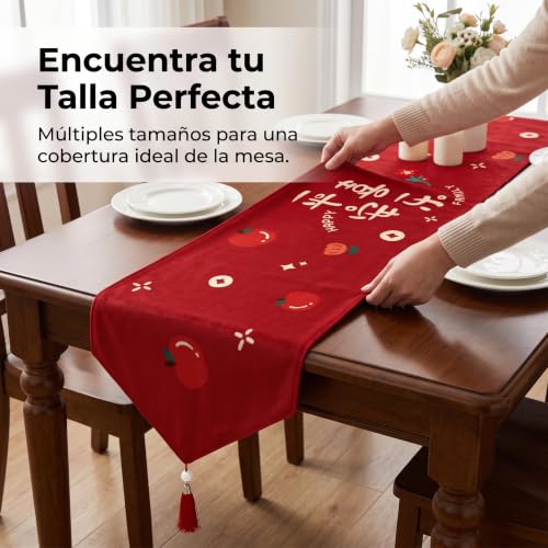 Camino de mesa efecto lino impermeable de alta calidad 30x220cm 4