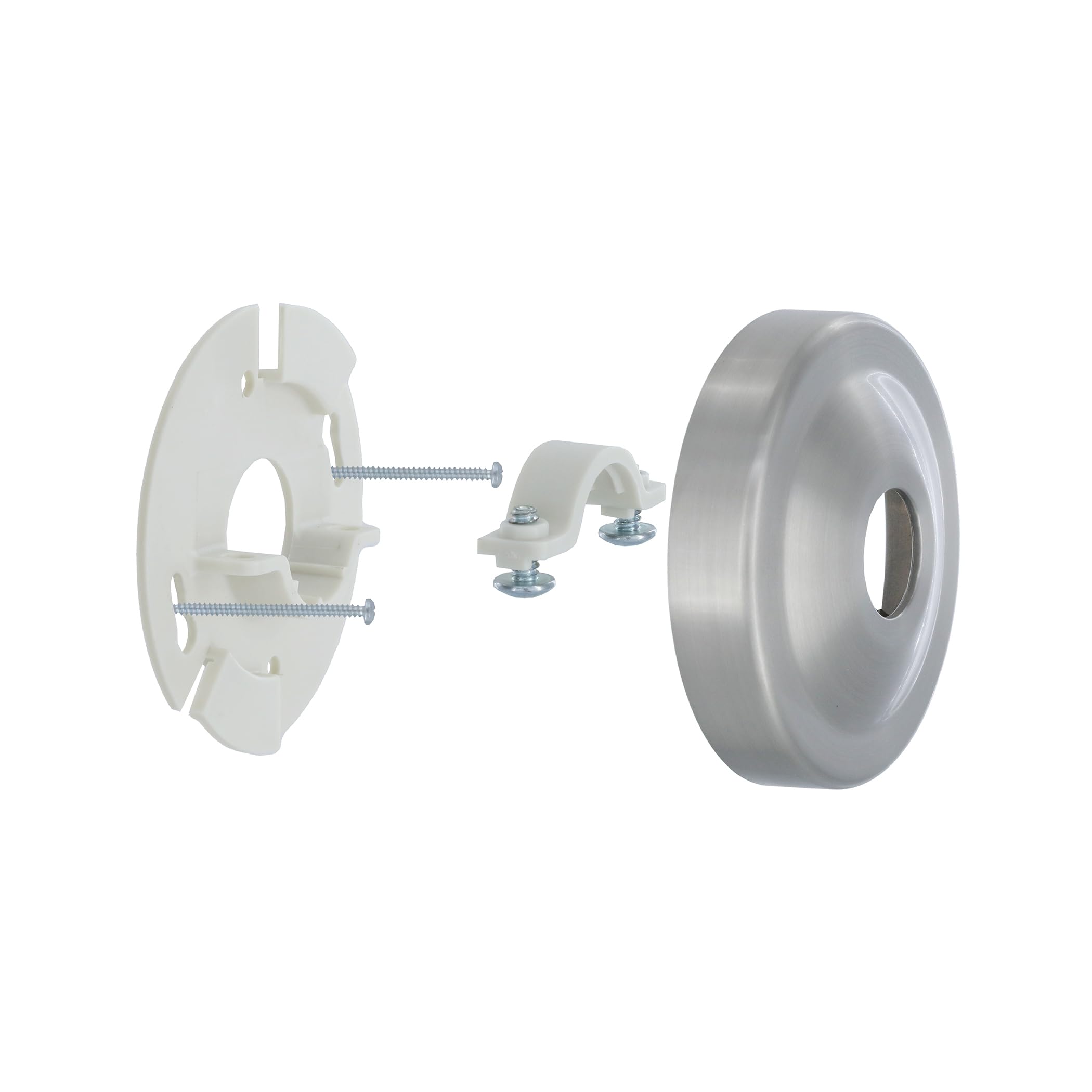 Danco 12006 Shower Arm Stabilizer Bracket and Flange Cover, 3.1 Inch, Brushed Nickel