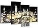Produktbild Wallfillers® 4190 Islamisches Leinwand-Bild von der Mekka Kaaba während des Hadsch für Ihr Schlafzimmer  Set aus 4 modernen Wand-Kunstleinwänden