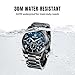 BY BENYAR Relojes Hombre Cronografo Analógico Impermeable Relojes de Pulsera Luminoso Fecha Negocios Casual Diseñador Reloj Hombre Banda de Acero Inoxidable Regalo Elegante Imagen de BY BENYAR Relojes Hombre Cronografo Analógico Impermeable Relojes de Pulsera Luminoso Fecha Negocios Casual Diseñador Reloj Hombre Banda de Acero Inoxidable Regalo Elegante