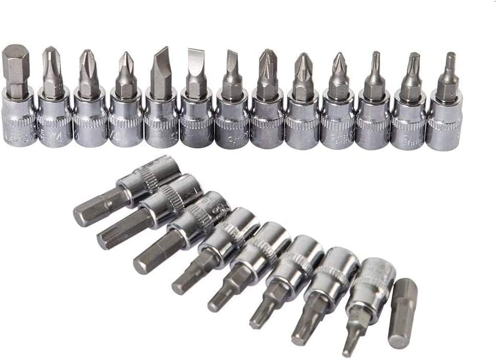 Image of 46 In 1 Pcs Tool Kit & Screwdriver and Socket,Hand Tool Kit Wrench Set Multi Purpose Combination Tool Case Precision Socket, All Bike, Car Kit Black