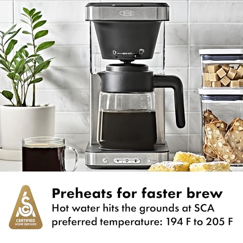 Image of OXO Brew 8-Cup Coffee Maker with Podless Single-Serve Function and Glass Carafe