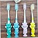 HOLIDYOYO Kid's Toothbrush Kit 24pcs U-Shaped Cartoon Toothbrushes Portable Comfortable Bamboo Brush