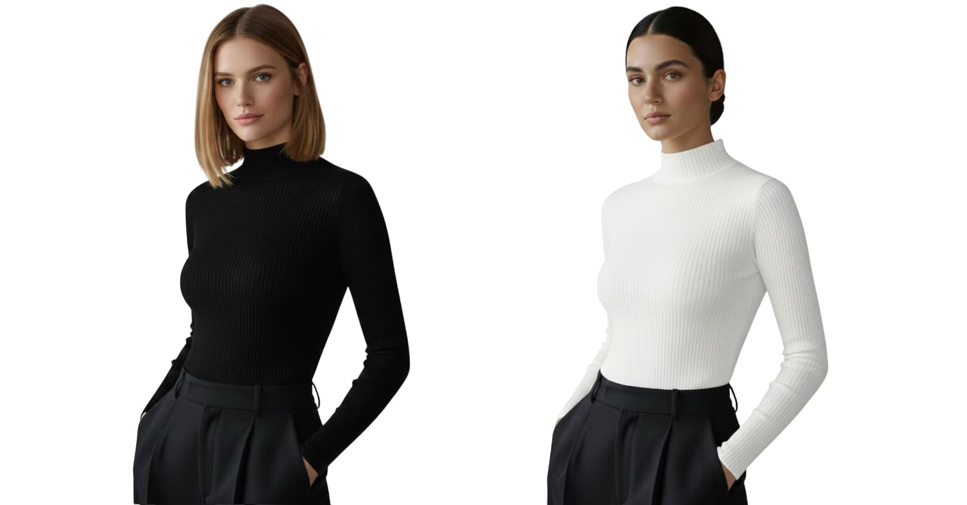 Women’s Ultra-Soft Turtleneck Sweater – Cotton-Blend Knit, Warm Slim-Fit Winter Pullover with Long Sleeves, Classic High Neck for Layering and Cold-Weather Outfits-image-22
