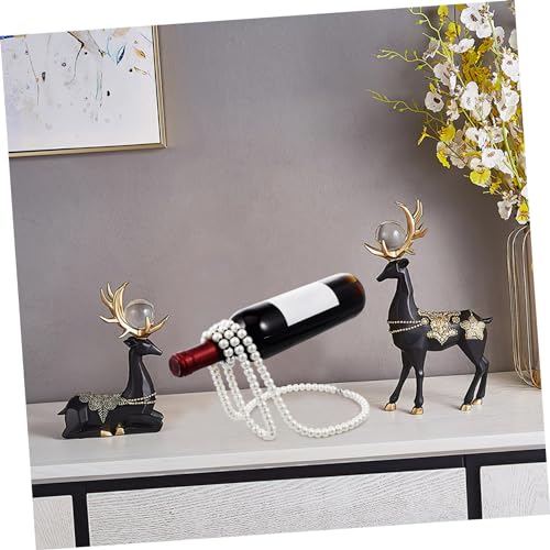 Soporte colgante para botellas de vino de hierro blanco miniatura 3