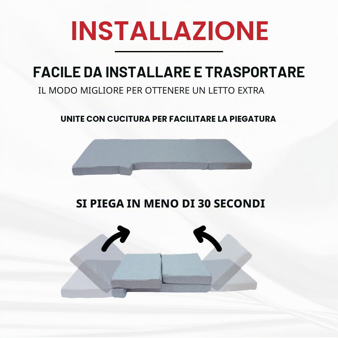 Letto per la cabina per Fiat Ducato, Citroen Jumper, Peugeot Boxer (2002-2023), Materasso pieghevole, Camper Van