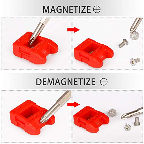 Tonsiki 53Pcs Mini Ratchet Wrench Screwdriver Set, 1/4" 90 Degree Offset Close Quarters Multifunction Screwdriver Bit Set With Magnetizer, Socket Extension Bit Holder And 50Pcs Bits #TOP5