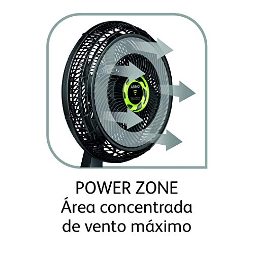 Ventilador Silence Force Touch Control, Arno, Cinza Chumbo/Verde Neon, 110V