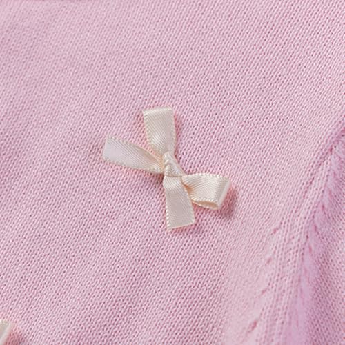 Girls Bow Cardigan Sweater Knit Long Sleeve One Button Closure Bolero Shrug for Toddler Kids4