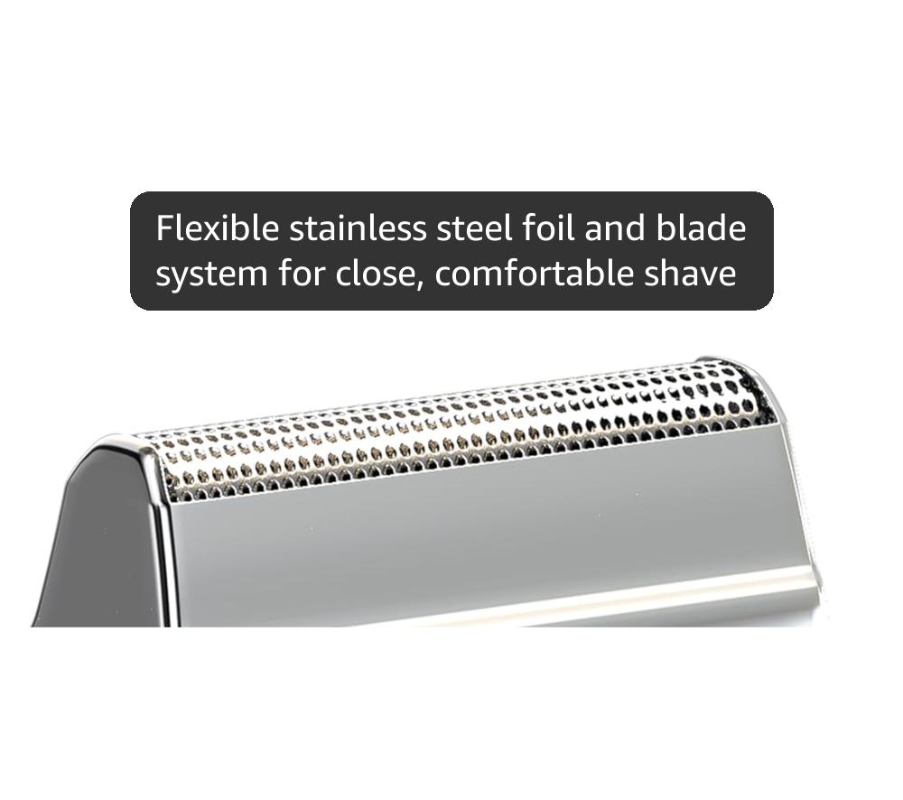 Wahl Pocket Travel Shaver - Compact Rechargeable Electric Shaver for Men, Beard Trimmer With Flex Foils, Close Cut - Small for Travelling, Black