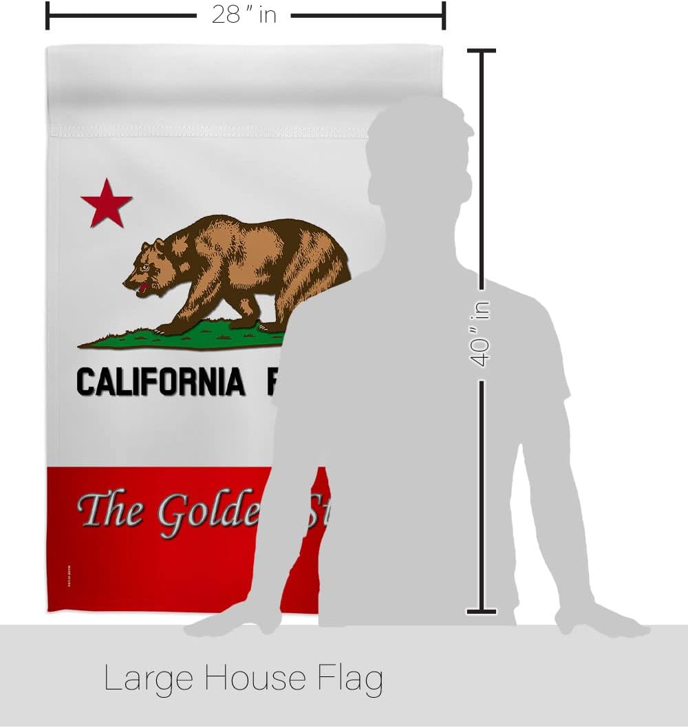 Breeze Decor H108177 The Golden Americana States Double Side Decorative House Flag, 28" x 40", Multicolor