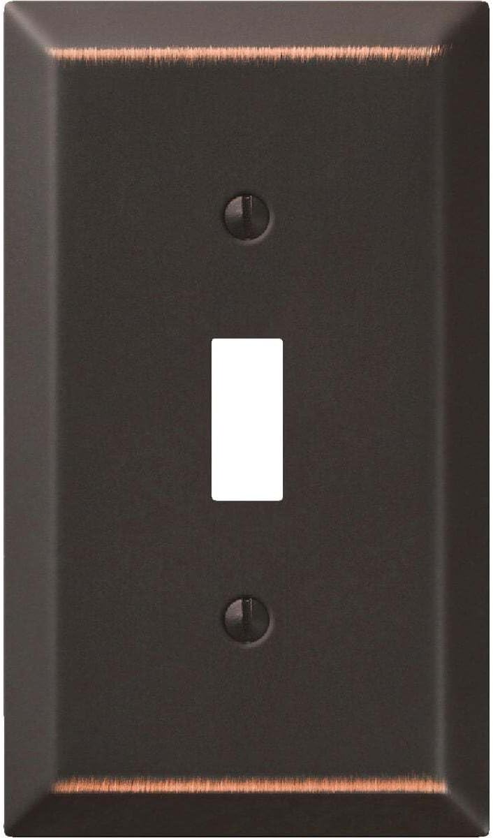 Amerelle 163TDB Century Wallplate, 1 Toggle, Steel, Aged Bronze, 1-Pack