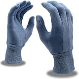 Cordova Safety Products 14501 Men's Heavyweight Jersey Gloves, Large, Blue(Pack of 12)