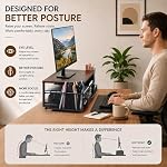 Riser de support de moniteur en bois avec tiroir & 2 Porte-stylos 2-Tier Organisateur de bureau et de stockage, Riser de moniteur de bureau pour ordinateur portable iMac et accessoires de bureau d'accueil, Brown