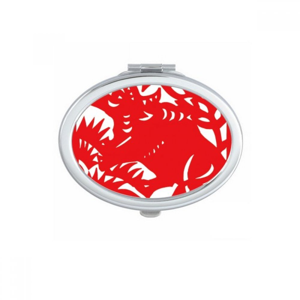 Miroir portable ox animaux cadeau idéal fait main sur le thème astrologie chinoise