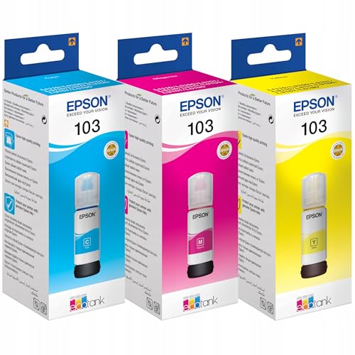Epson 103 EcoTank Cyan Ink Bottle (WE), Taille Unique