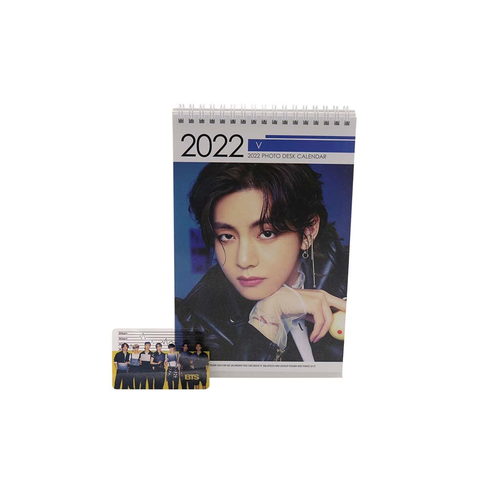 BTS Bangtan Boys Taehyung Desk Calendar with Instagram Card, Key Cahin Mini Photo Card (V)…
