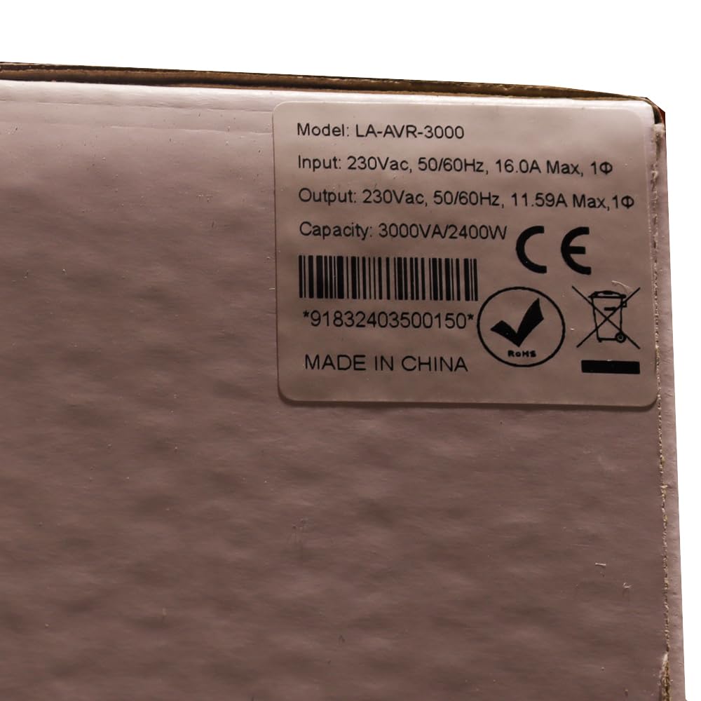 Lapara AVR Regulador automático de Voltaje 3000 VA LA-AVR-3000