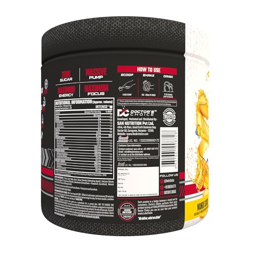 Image of Doctor's Choice PRE-X5 Ultimate Professional Pre-Workout Formula, Mango Slush, 350 g Powder, USA FDA REGD 50 Serving