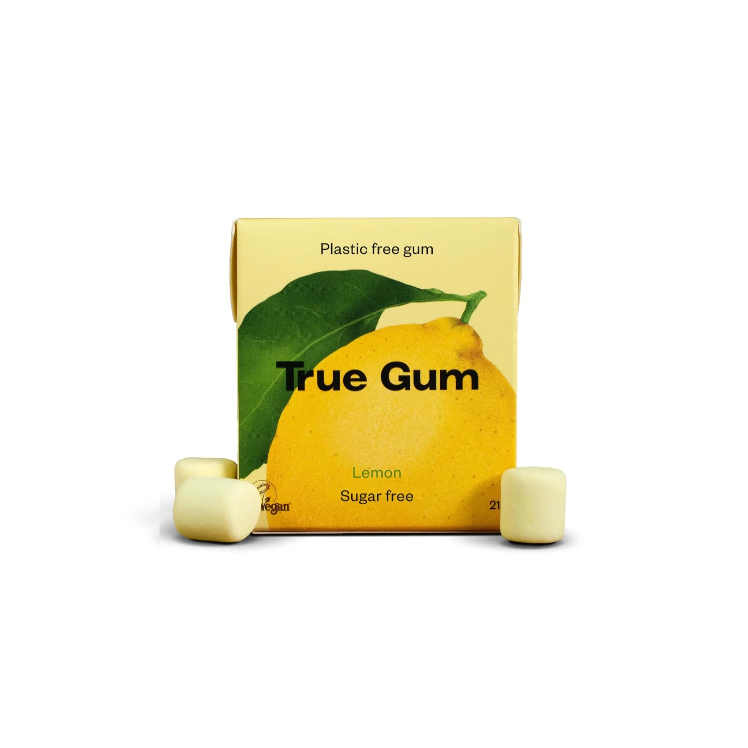 True® | Chewing Gum Senza Zucchero Limone | Gomme da Masticare al Limone | Astuccio Chewing Gum Limone - 6 x 21 Gr