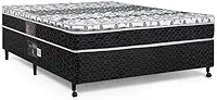 Cama Box + Colchão Castor Casal Molas Bonnel Class One Face 138x188x65cm