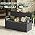 Vixzen 80 Gallon Outdoor Storage Bench Deck Box, Lockable All-Weather Resin Seating Outside Benches, Waterproof Furniture Garden Patio Porch Cushion Pool Tool Black