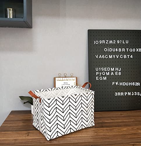 Image of Rectangular Storage Box Basket for Baby, Kids or Pets - Fabric Collapsible Storage Bin for Organizing Toys,Nursery Basket,Clothing,Books, Gift Baskets (geometry)