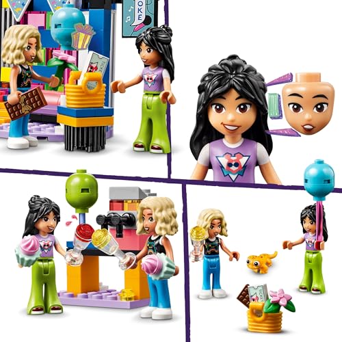 LEGO 42610 Friends Le Karaoké, Jouet Musical avec Poupées et Figurines Liann et Nova et un Gecko