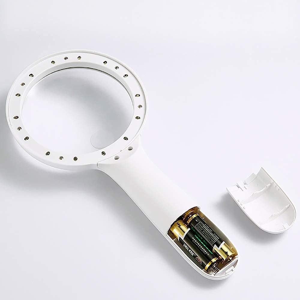 Lupe Mit Licht, 14 LEDs, 30-Fache Vergrößerung, Leichte Handlupe, Zum Lesen, Für Inspektionen, Hobbys Usw.