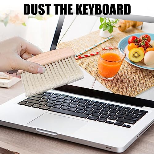 Schaufel und Besen Set, Tischbesen Besen und Kehrschaufel Set, Mini Kehrblech und Handfeger Besen, Handbesen mit Kehrschaufel Mini Besen Tischfeger Tischbürste Krümelbürste (Weiss) – Bild 8