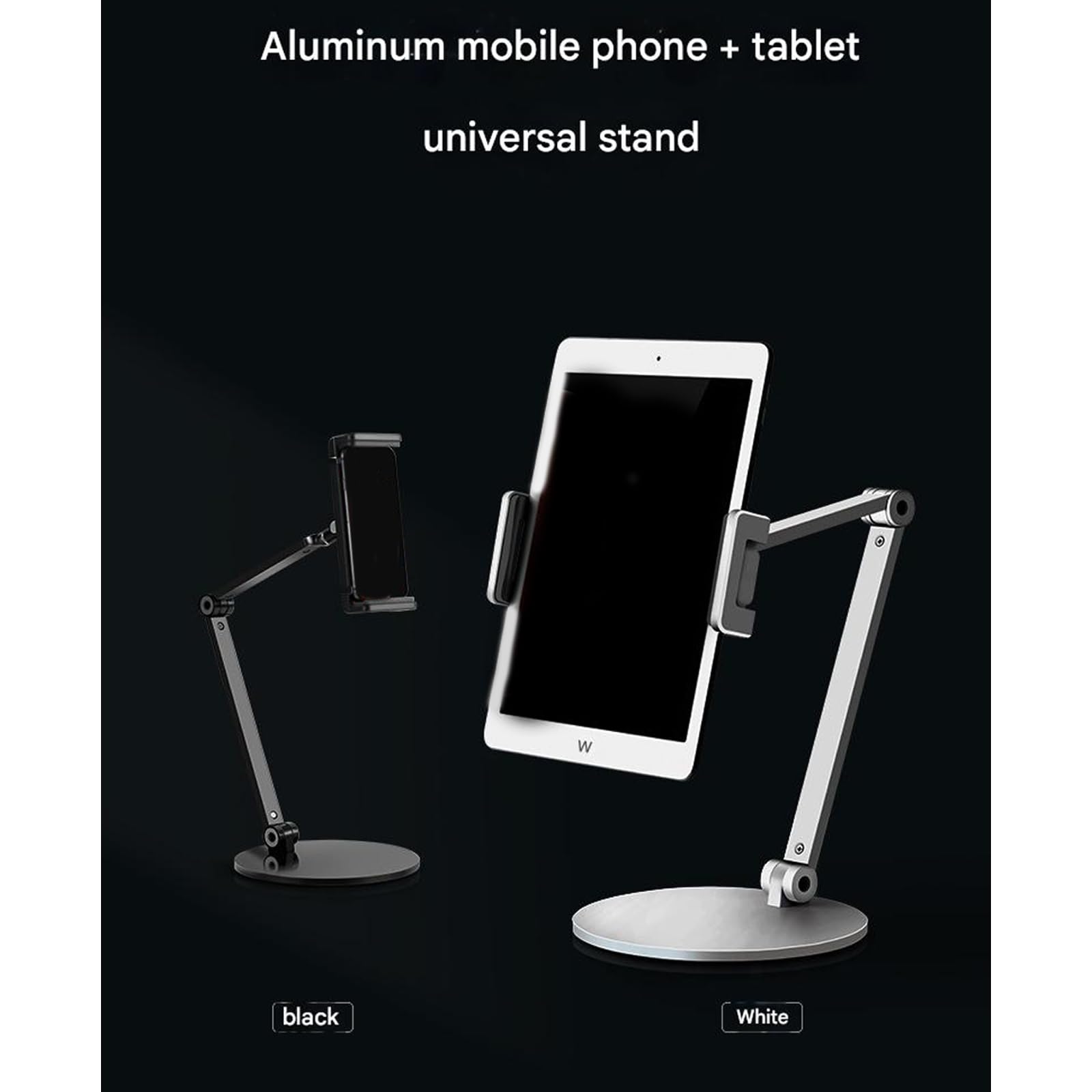 Aluminium-Tablet-Ständer mit 360-Grad-Rotation, rutschfeste Basis für 11,9–32,9 cm (4,7–12,9 Zoll) Geräte, Aluminium-Tablet-Halterung