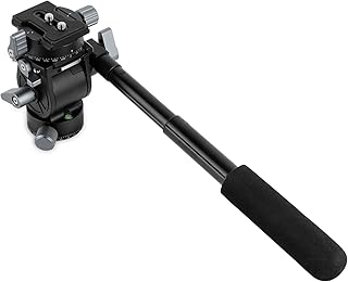 SMALLRIG Video Head,Tripod Head with Quick Release Plate for Arca Swiss and Lever Adjustable, Pan Head for Compact Video Cameras,DSLR Cameras and Tripod - 3457