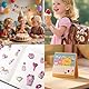Meafeng 3D Sticker für Kinder, Aufkleber Kinder Schüttelsticker mit Glitzer, 12 Verschiedene Themen Sticker Set für Mädchen, Süßigkeiten, Herzen, Eiscreme, Party, Regenbogenburg