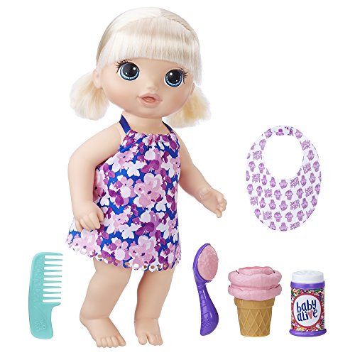 BABY ALIVE MAGICAL SCOOPS BABY: Blonde Baby Doll with Dress and Accessories: Ice