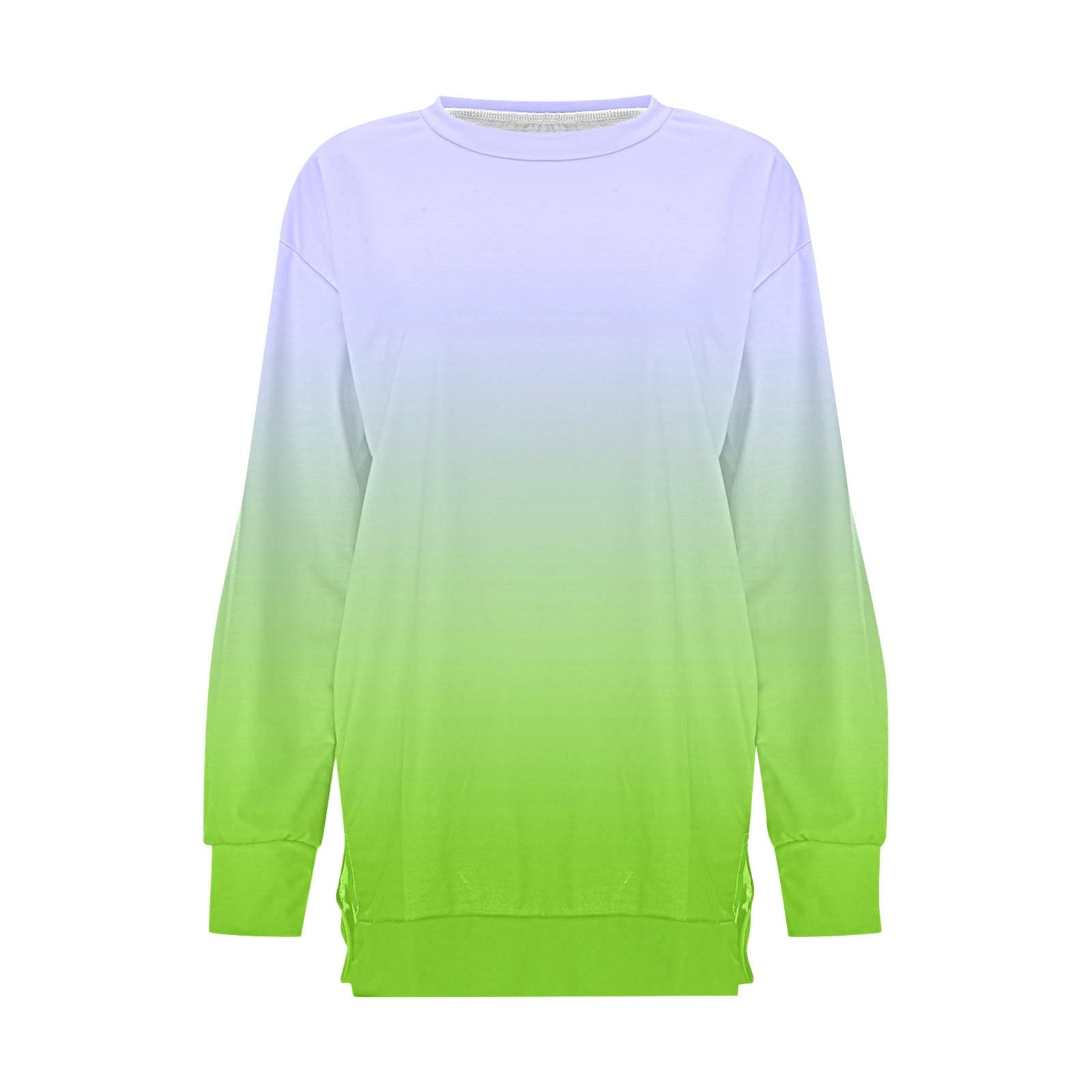 Ceboyel Women Tie Dye Long Sleeve Shirt Trendy Crewneck Sweatshirt Pullover Loose Fit Casual Tops Fall Fashion Clothes 2023