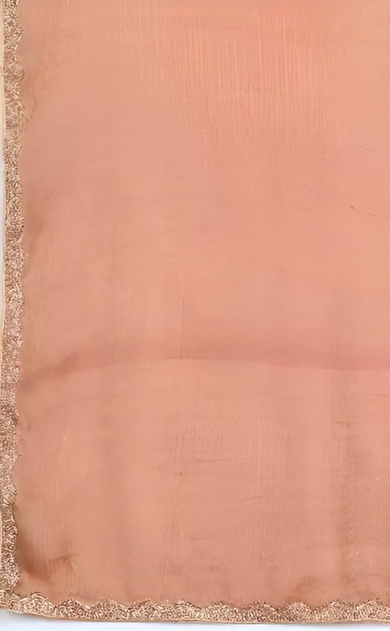 Sidhidata Women's Soft Zimmy Choo Fandy Silk Saree With Hand Work Lace Boarder & Comes With Unstitched Blouse Piece (Chhaava) - Image 7