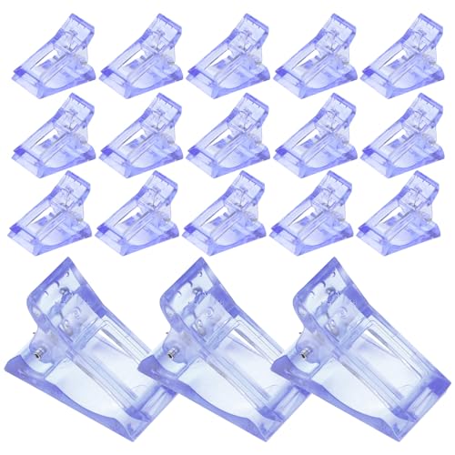 Balacoo clips de uñas de plástico azul, 20 piezas miniatura 1