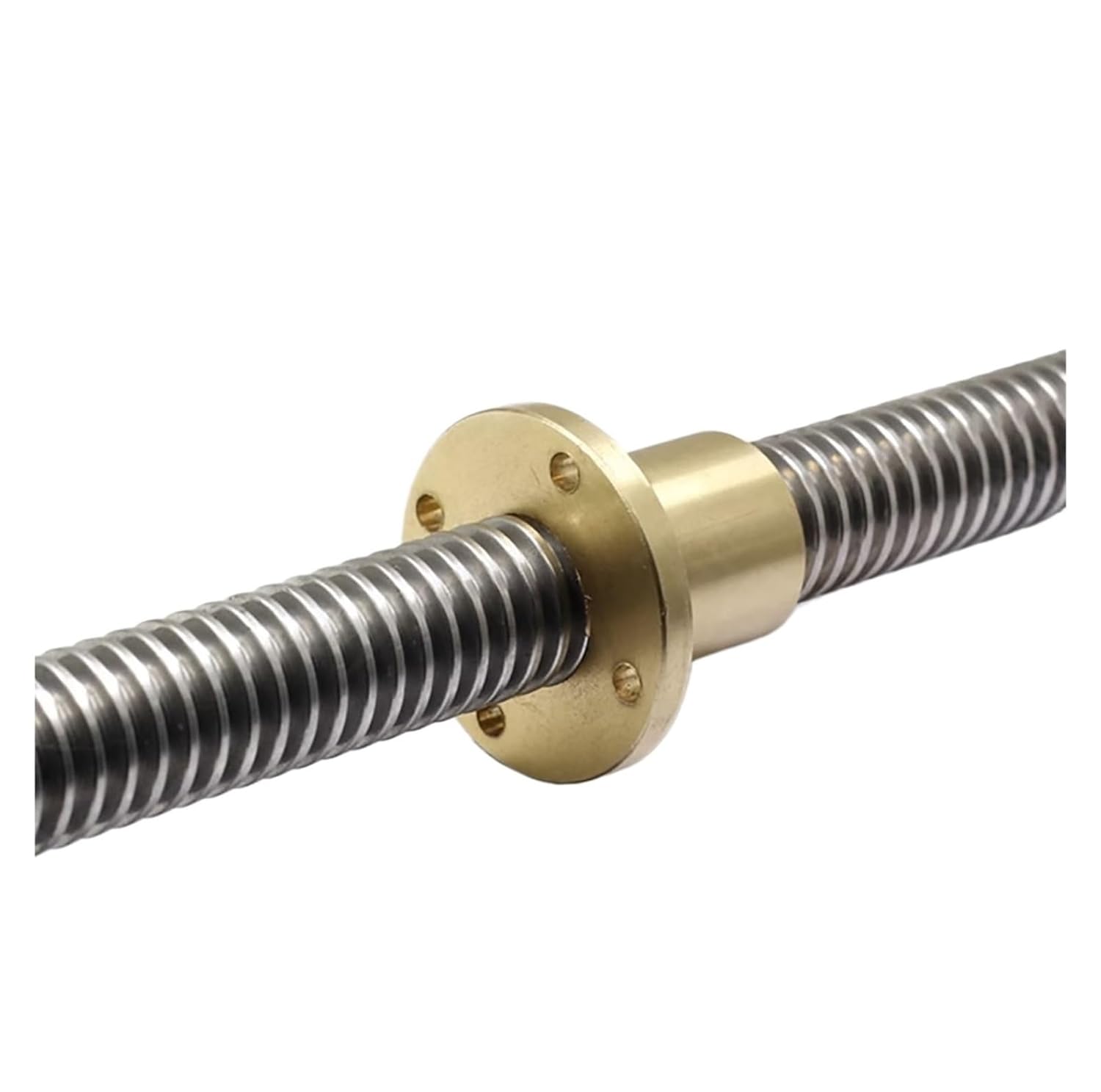 Linear Motion Ball Screw Machine Parts 1Pcs Left Thread T10-T40 Brass Trapezoidal Lead Screw Flange Nut Pitch 2-8mm Copper Stepper Motor Rail(T40 x Pitch 8mm)