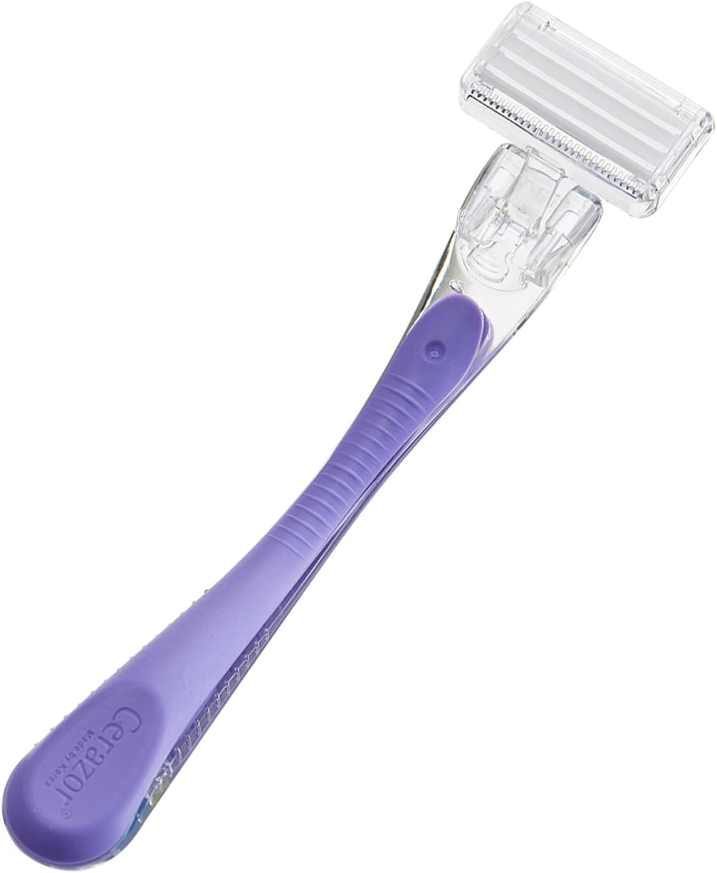 Purple, Ceramic Razor for Women, Non-Metallic Ceramic Razor Blade, Prevention of Occurrence of Metal Allergy, Less Skin Damages, Ceramic Blades do not Rust, So you can be used Cleanly for a Long Time, Ceramic Shaver.