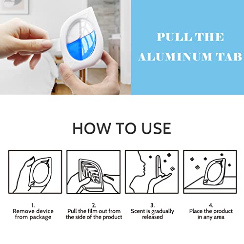 Image of Air Deodorizer, 4 Pack, Ocean Scent, Odor Eliminator for Small Area Closets Bathroom Pets Strong Odor, Up to 120 Days