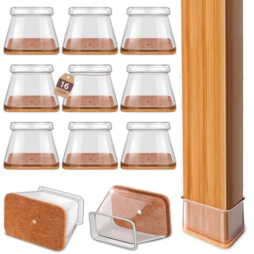 Image of YOZON Chair Leg Floor Protectors Silicone Caps Felt Furniture Pads Covers
