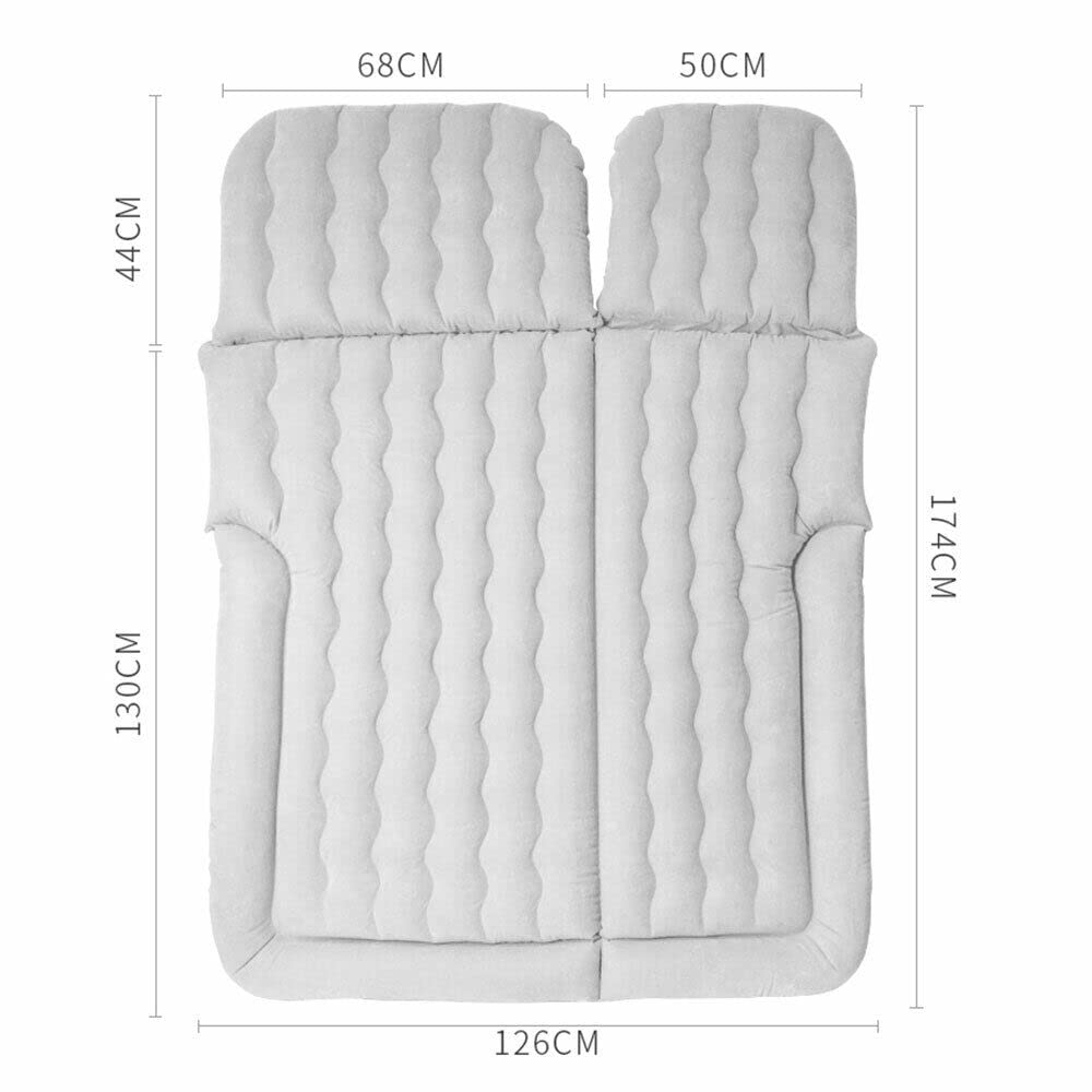 Materasso per Auto, 170 x 120 cm, Materasso SUV per Auto, Materasso Gonfiabile per Viaggi, Campeggio, Attività Outdoor, con 2 Cuscini e Pompa, Grigio