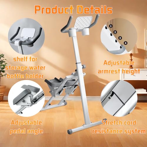 TOGIEEII Stair Stepper Folding Vertical Cardio Exercise Climber Stair-Master for Exercise at Home Full Body Workout Machine with Handlebar 242LBS Load with Adjustable Step Range Handlebar & Pedals - Image 4