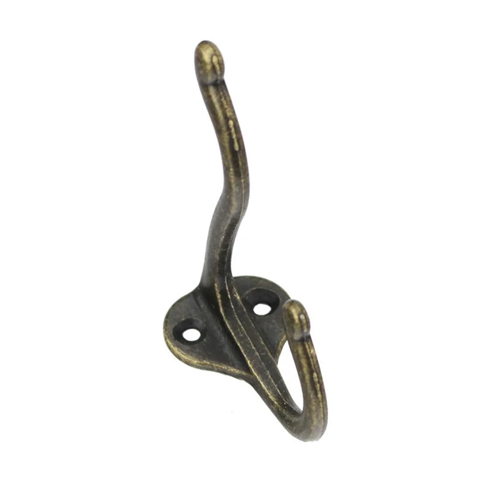 Yusuzh One Color 5Pcs Coat Hooks Vintage Zinc Alloy Wall Mounted Hook Hanger For Jewelry Hat Scarf Home Decoration, Green Bronze For Mudroom,Closet