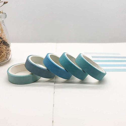 Miniatura 4 de EnYan - Juego de 4 rollos de cinta de enmascarar washi, cinta adhesiva decorativa japonesa escribible, diseño floral, otoño, verano, natural, rural,