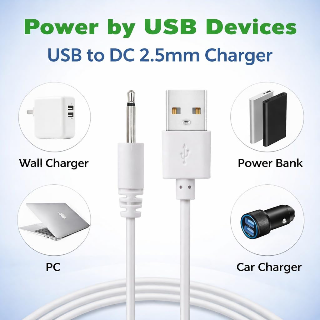 2.5mm Charging Cable for Vibrator, Personal Massager Toys, Beauty Devices, Electronic | Fast Charging USB to DC 2.5mm Charging Cable Adapter — Amazon image 7
