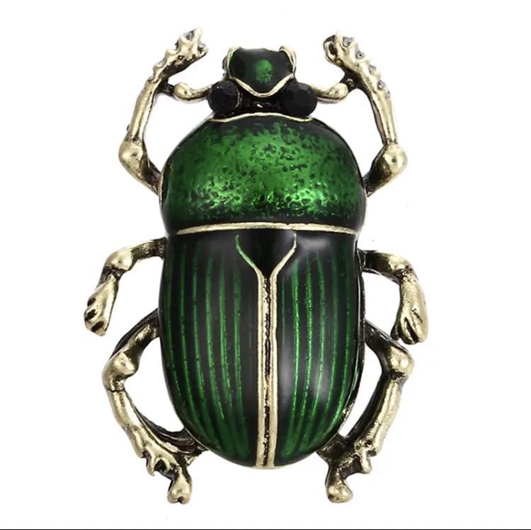 Amazon.co.jp: カナブンブローチ グリーン おしゃれ かわいい 虫 昆虫 