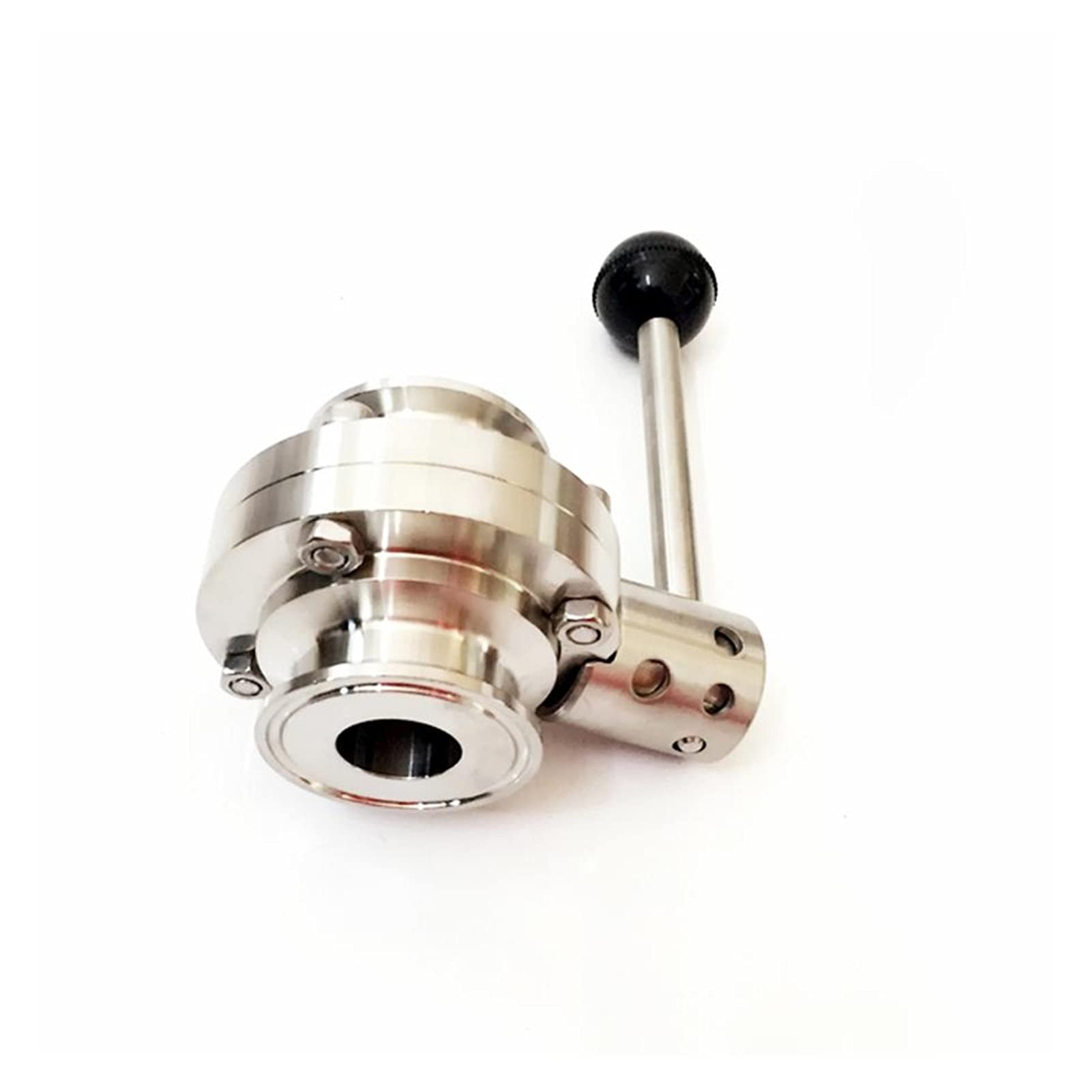 VSPPJYFG Ball Valve Hot And Cold Water Stop 159mm 6.25" pipe Outer Diameter X 6" Three-clamp Sanitary Butterfly Flow Control Valve SUS 304 Stainless Steel